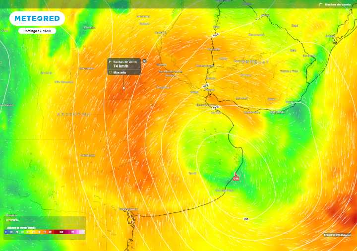 Alertan a 6 provincias por tormentas fuertes y a 8 provincias por vientos fuertes este sábado y domingo en Argentina