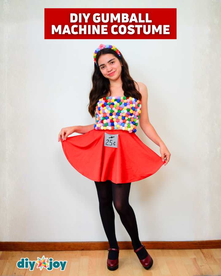 Easy DIY Gumball Machine Costume