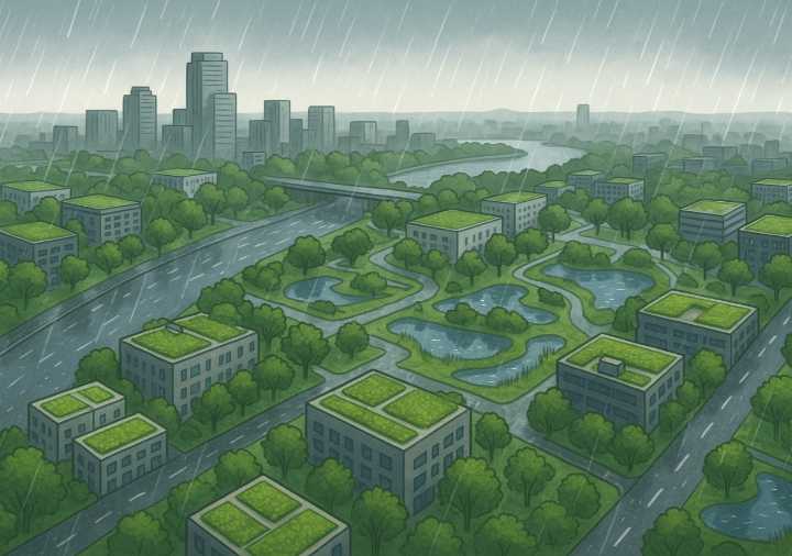 Un tipo diferente de infraestructura está transformando la forma en que las ciudades gestionan las fuertes lluvias