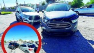 Nuevo Laredo: mujeres protagonizan fuerte choque en la colonia Los Fresnos; camionetas destrozadas