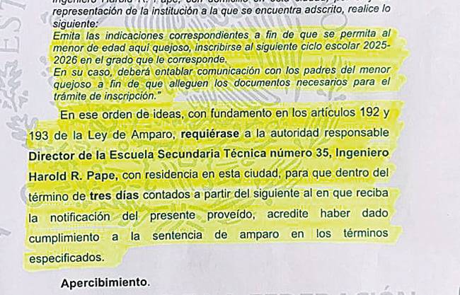 Ampara juez a estudiante y evita expulsión en Monclova