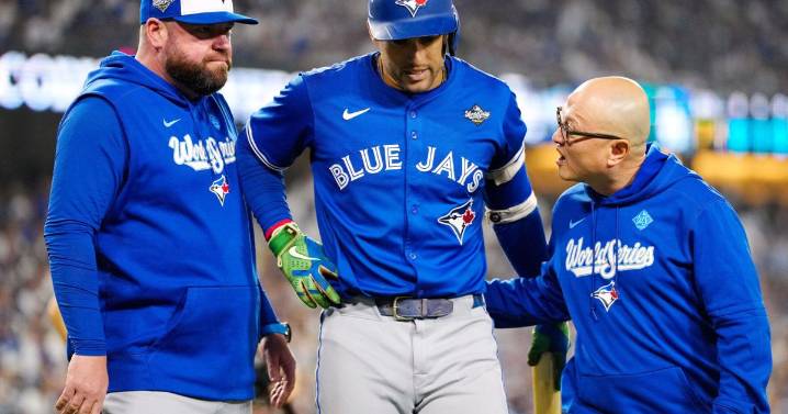 George Springer out of Toronto's starting lineup for World Series Game 4 against Dodgers