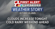 Forecast: Clouds increase overnight, cold, rainy weekend ahead