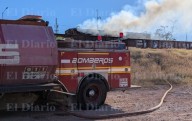Vagón en desuso se incendia por fogata