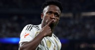 Vinicius Jr double against Villarreal helps Real Madrid go top of La Liga