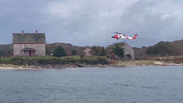 Family who fled burning boat rescued after being stranded on island for days