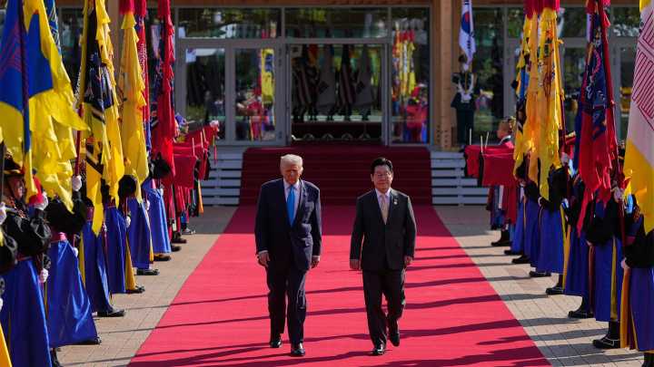 Trump visits South Korea to advance trade talks and a $350 billion investment in the U.S.