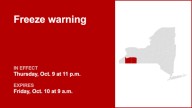 NY weather: Freeze warning in place for Cattaraugus and Allegany counties until Friday morning