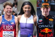 Fans Delighted as Tara Davis-Woodhall and Husband Hunter Present Max Verstappen & Co. With Special Prize at Austin Sprint