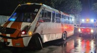 Ruta Villa Magna impacta bolardos; pasajeros resultaron lesionados