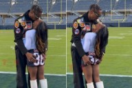 Jonathan Owens no se puede resistir a los encantos de Simone Biles: el magreo más viral de la NFL