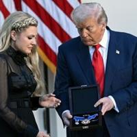 Trump hails 'martyr' Charlie Kirk at posthumous medal ceremony