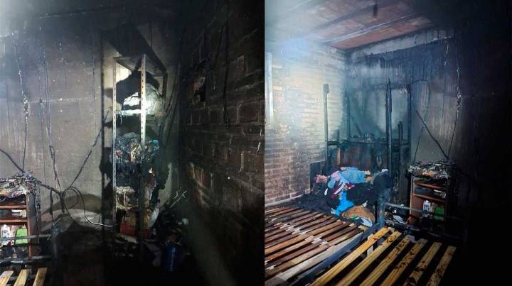 Incendio de vivienda en el barrio General Paz: una habitación resultó con pérdidas totales