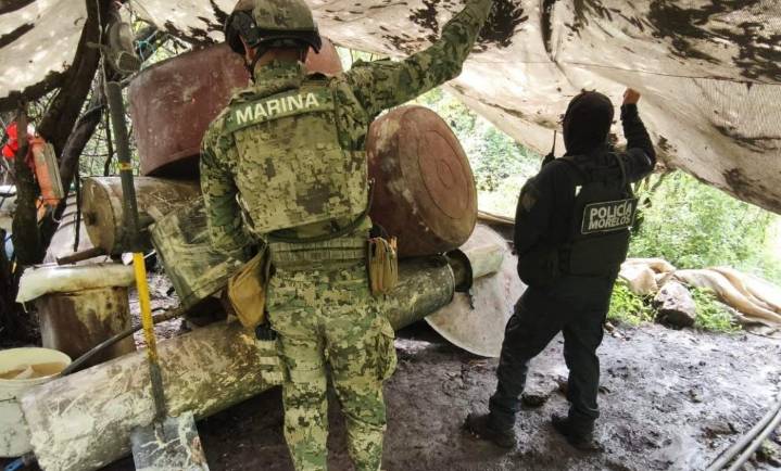 Detectan narcolaboratorio de metanfetaminas en Yautepec