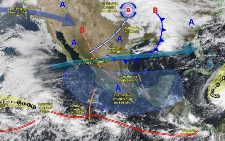 Frente frío 11 traerá lluvias intensas y bajas temperaturas en gran parte del país