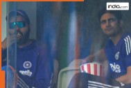 WATCH: Captain Shubman Gill, Rohit Sharma sharma spotted munching popcorn during India vs Australia 1st ODI rain delay