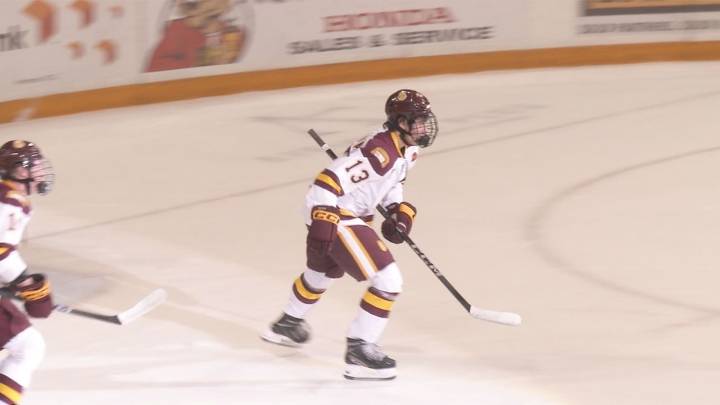 UMD Sophomore Jayson Shaugabay Named NCHC Forward of the Week