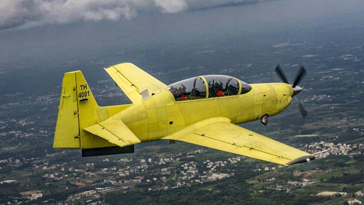 India’s HTT-40 trainer aircraft takes flight in Bengaluru
