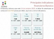 Estos son los principales indicadores financieros del Banxico al 14 de octubre de 2025