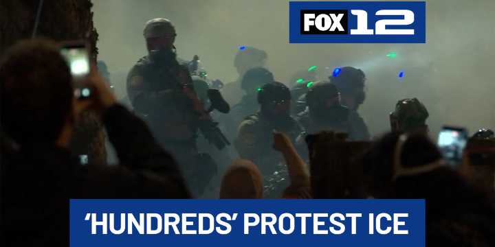 'Hundreds' protest at Portland ICE building, police say; PPB arrests 3