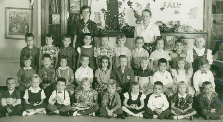 The Way We Were: Kindergartners at Naper School pose for their first school photo in 1959