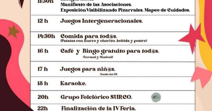 Esta es la programación de la IV Feria de Asociaciones y colectivos vecinales de Pizarrales, El Carmen y Barrio Blanco