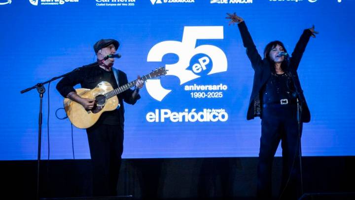 Así fue la actuación de Amaral en la fiesta del 35 aniversario de El Periódico de Aragón
