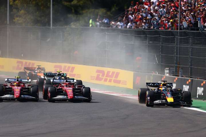 George Russell blasts “lawnmower racing” as F1 drivers cut Turn 2 at Mexico GP start