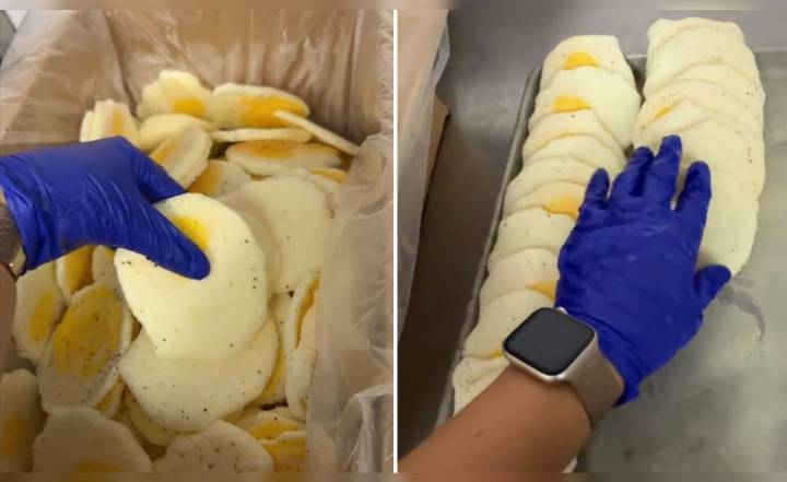 Paraguaya en Estados Unidos queda en shock al ver cómo se almacena el huevo frito congelado y redes estallan: ''Pensé que eran gomitas''