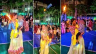 Watch ‘not so cool’ viral video of India’s 1st woman bartender juggling fire bottles while holding child