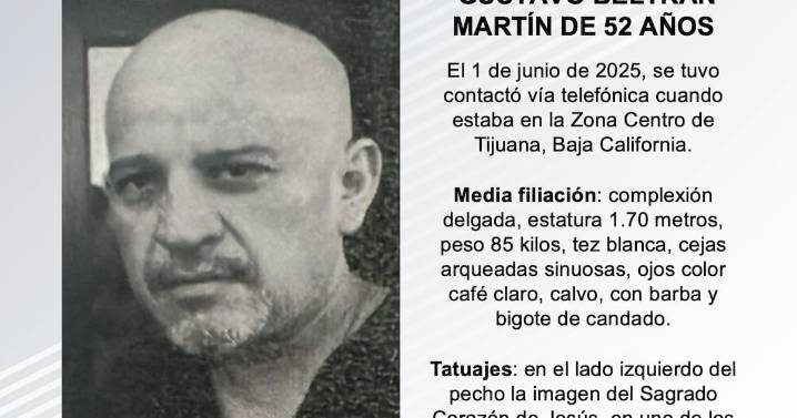 Se busca a Gustavo Beltrán Martín de 52 años