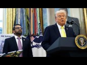 Trump, FBI Director Kash Patel speak to reporters about new crime statistics