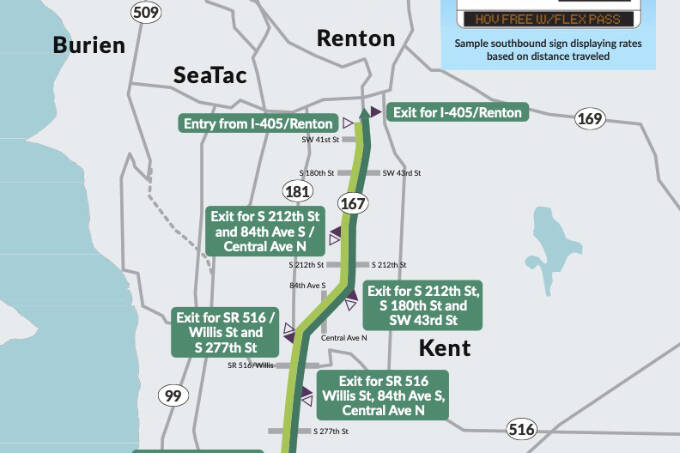 New tolling system coming to State Route 167 in Kent