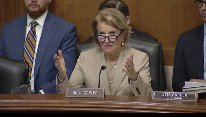 Capito repeats calls for Senate Democrats to pass clean continuing resolution to reopen federal government