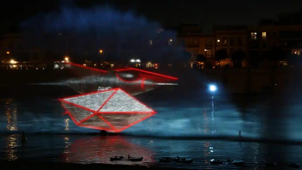 El Muelle de la Sal volverá a iluminarse con Navigalia, el espectáculo navideño del río Guadalquivir