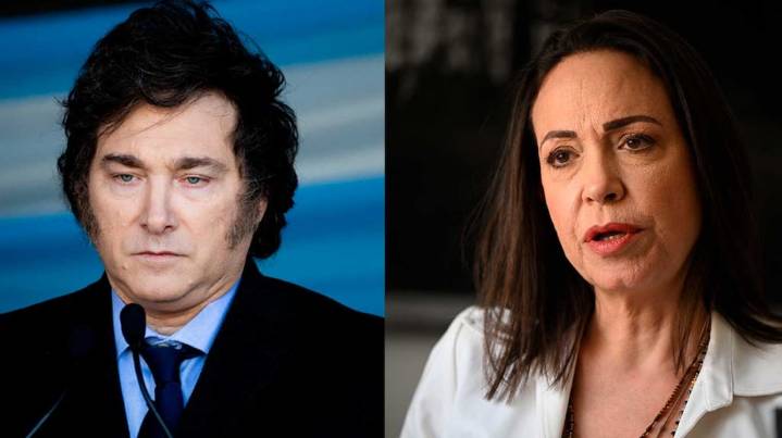 Javier Milei felicitó a María Corina Machado por el Nobel de la Paz: "Gracias por pelear contra la narcodictadura de Venezuela"