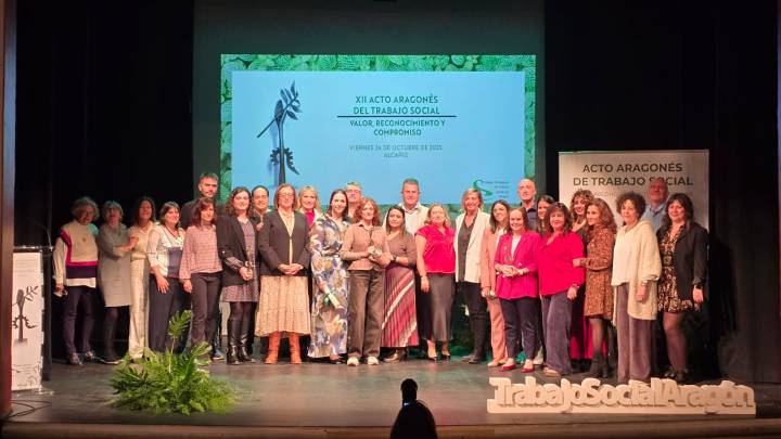 El XII Acto Aragonés del Trabajo Social celebra en Alcañiz el valor, el reconocimiento y el compromiso de la profesión