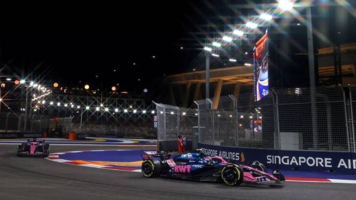 Colapinto ya corre en el Gran Premio de Singapur: marcha en el puesto 12