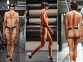 La imagen de un pene y un pecho peludo despiertan polémica en la última colección de Jean Paul Gaultier en París Fashion Week