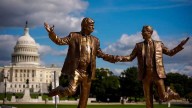 Trump-Epstein statue returns to National Mall after removal by National Park Service