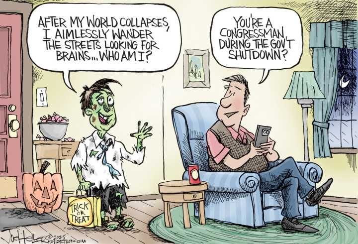 Editorial cartoon for Thursday, Oct. 23, 2025