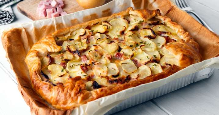 Receta de Tarta rústica de papa y panceta