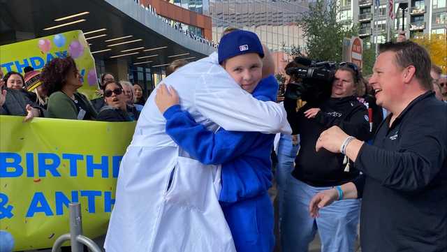 57 days after a gunshot to the head, 12-year-old school massacre survivor has returned home