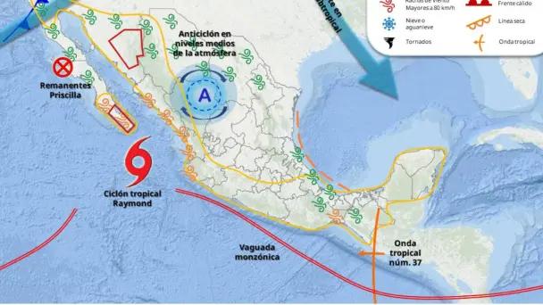 Tormenta Raymond traerá lluvias intensas a Sonora