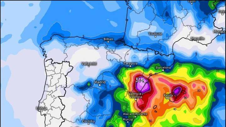 Aemet confirma «lluvias intensas» a partir de este jueves 9 d'Octubre