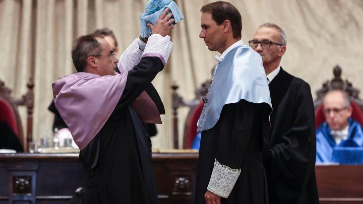 Nadal, al ser investido doctor ‘honoris causa’: “Lo recibo con gratitud, humildad y compromiso”