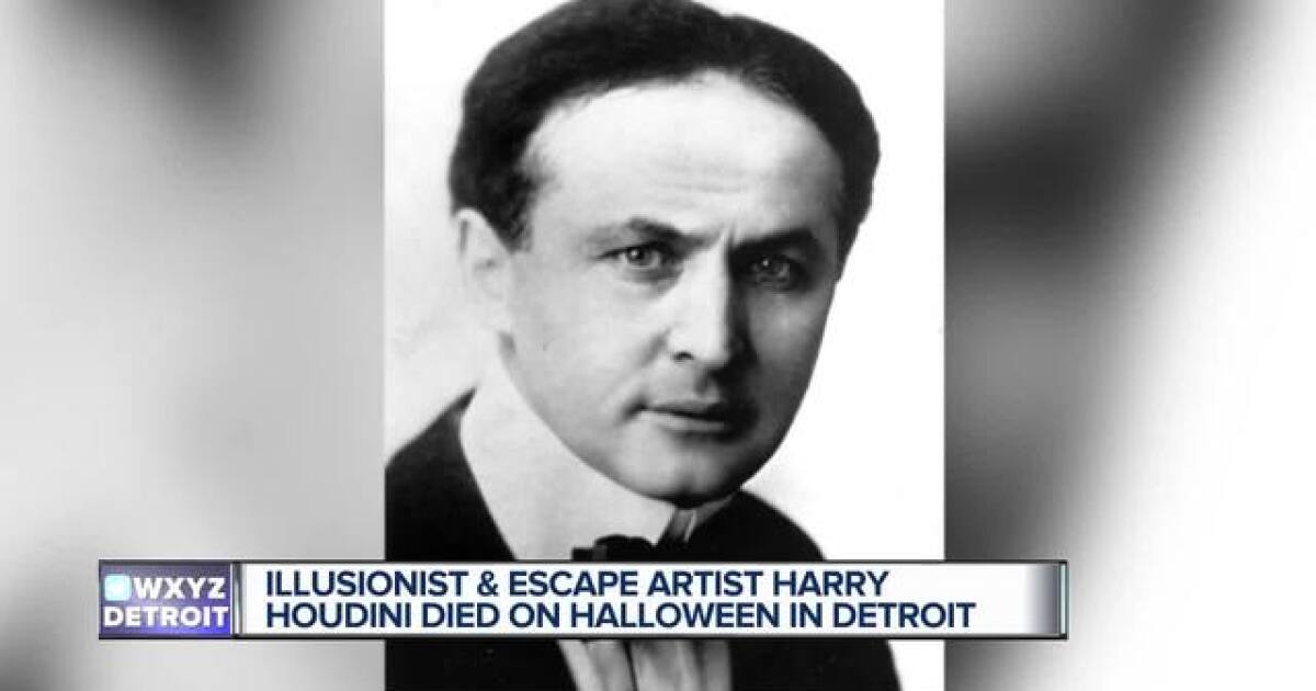 Remembering Harry Houdini's Halloween death in Detroit 99 years later