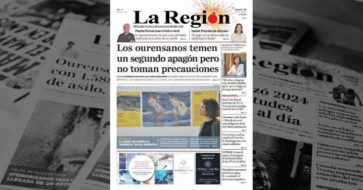 La portada de La Región de este jueves, 23 de octubre