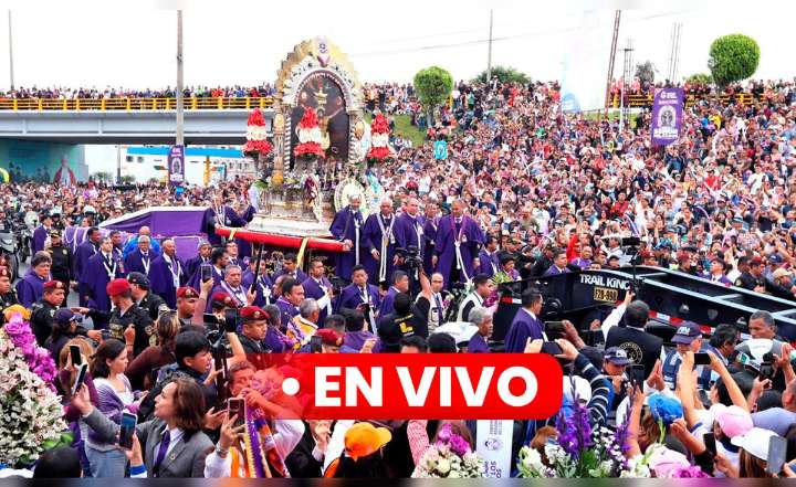 Señor de los Milagros, recorrido en vivo: horarios, desvíos y más detalles de la quinta salida en procesión del Cristo Moreno