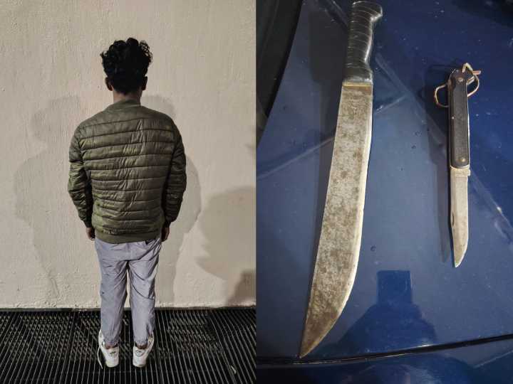 El Edwin se paseaba por calles de Vistas de Oriente con 2 cuchillos, pero fue detenido